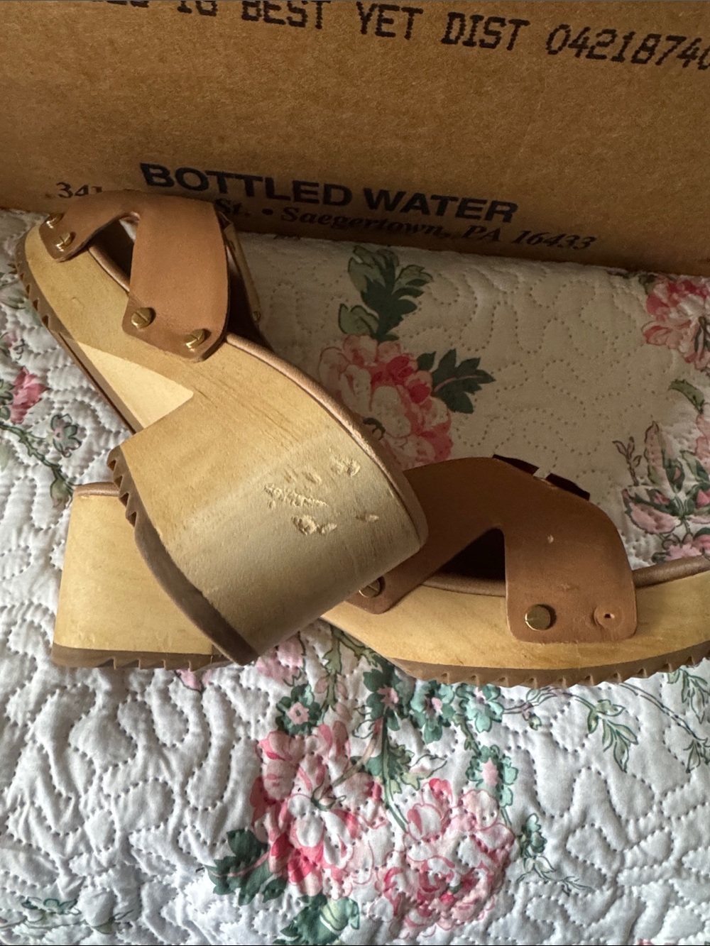 Dr Schols Platform Slide Sandals in Tan - Women 7 - Picture 5 of 8